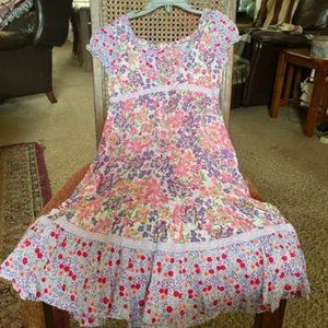 Girls dress, Pumpkin Patch, 9, multi-color flower pattern